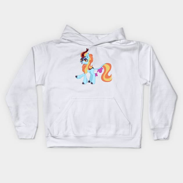 Kirin Sassy Saddles Kids Hoodie by CloudyGlow